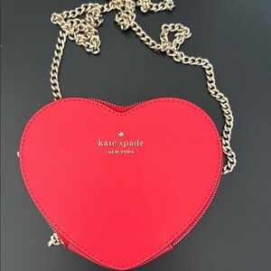 Kate Spade Vibrant Red Heart Crossbody Bag